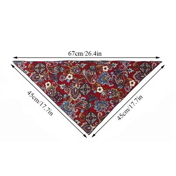 Dog or Cat Western Cowboy Hat Photo Prop Pet Triangle Red Scarf Decoration - Picture 4 of 4